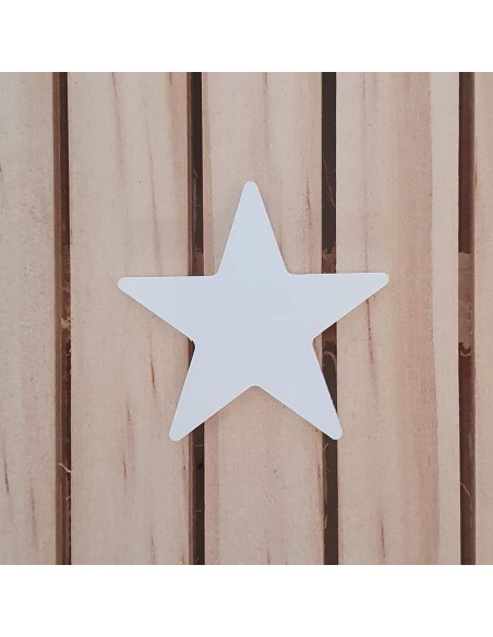 Estrellas de metacrilato Blanco opal 3 mm Estrellas de metacrilato Blanco opal 3 mm