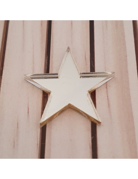 Estrelles de metacrilat mirall or 3 mm Estrelles de metacrilat mirall or 3 mm