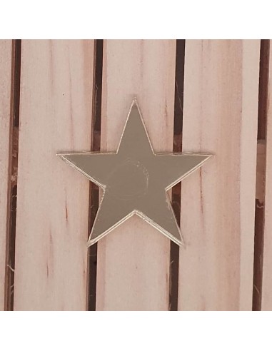 Estrelles de metacrilat mirall or 3 mm