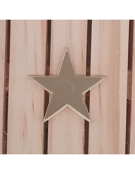 Estrellas de metacrilato espejo oro 3 mm Estrellas de metacrilato espejo oro 3 mm