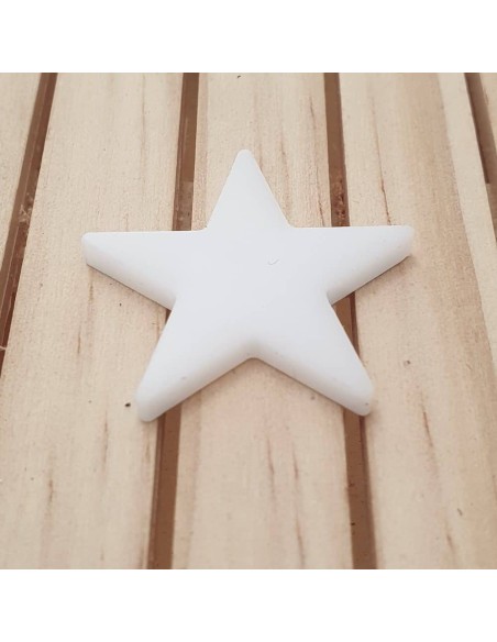 Estrellas de metacrilato Blanco opal 3 mm Estrellas de metacrilato Blanco opal 3 mm