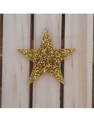 Estrelles de metacrilat Glitter ( purpurina )  or