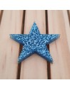 Estrellas de metacrilato Glitter ( Purpurina ) Azul 3 mm