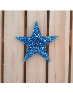 Estrelles de metacrilat Glitter ( purpurina )  Blau 3 mm 2