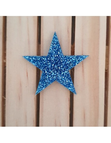 Estrelles de metacrilat Glitter ( purpurina )  Blau