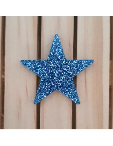 Estrellas de metacrilato Glitter Purpurina Azul