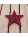 Estrellas de metacrilato Glitter ( Purpurina ) Rojo 3 mm