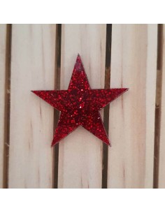 Estrelles de metacrilat Glitter ( purpurina )  Vermell 3 mm 2
