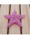 Estrellas de metacrilato Glitter ( Purpurina ) Rosa 3 mm