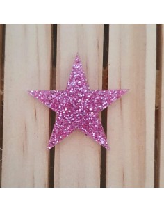 Estrelles de metacrilat Glitter ( purpurina )  Rosa 3 mm 2