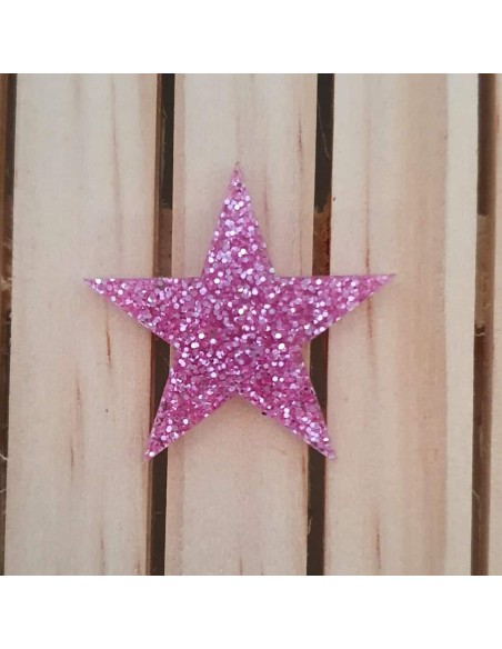 Estrelles de metacrilat Glitter ( purpurina )  Rosa
