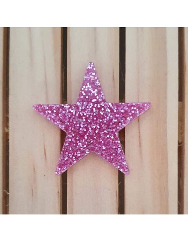 Estrelles de metacrilat Glitter purpurina Rosa