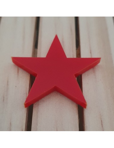 Estrellas de metacrilato Rojo de 3 mm