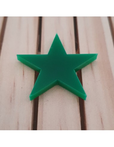 Estrellas de metacrilato Verde de 3 mm