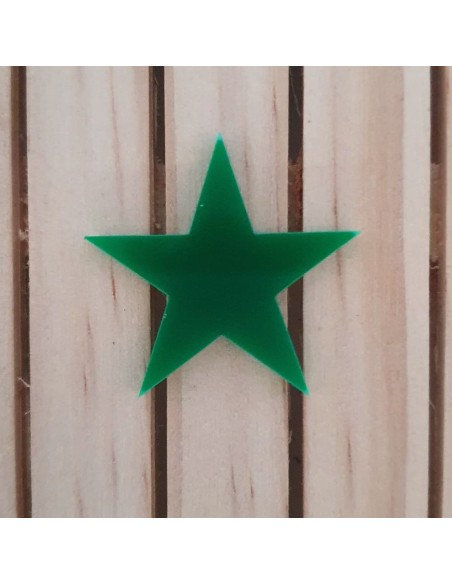 Estrellas de metacrilato Verde Estrellas de metacrilato Verde