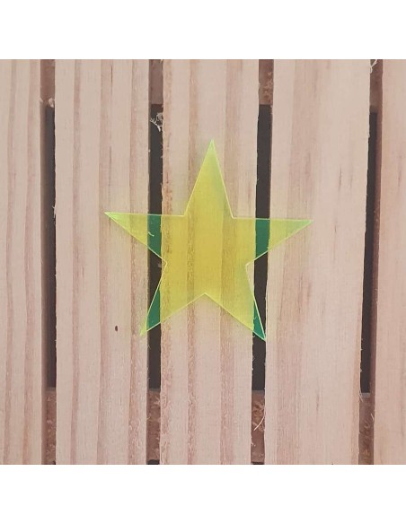 Estrelles de metacrilat Verd Flúor
