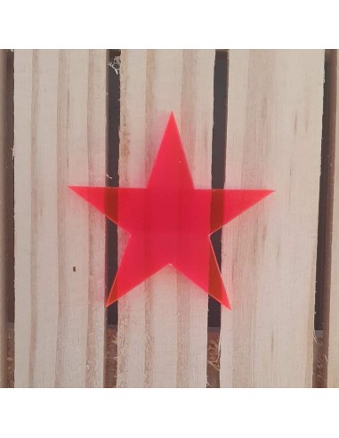 Estrelles de metacrilat Vermell Flúor