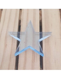 Estrelles de metacrilat Blau Flúor 3 mm