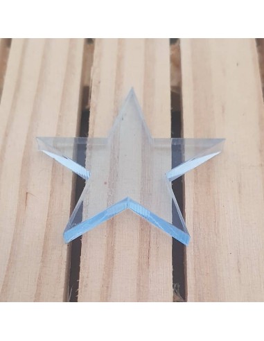 Estrelles de metacrilat Blau Flúor 3 mm